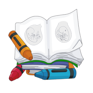 Coloring Book Icon with examples