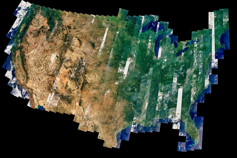 Landsat,8s,First,Year.,A,Composite,View,Of,The,United